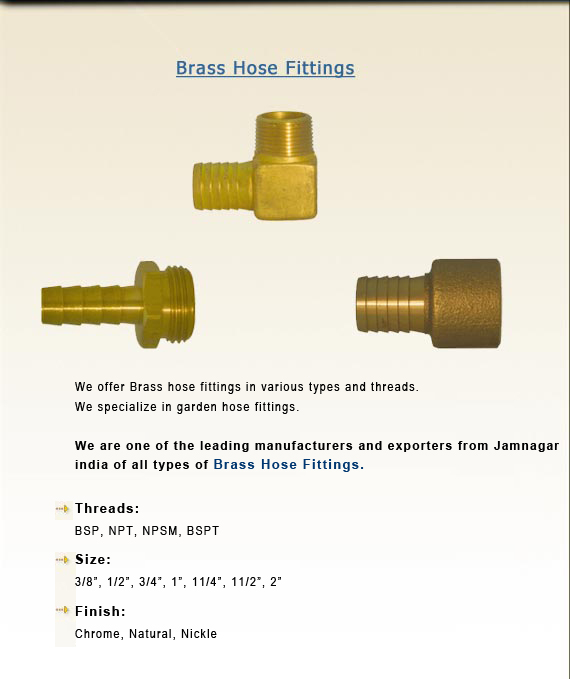 Brass Hose Fittings